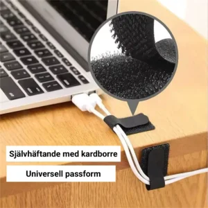 självhäftande kabelband med kardborre