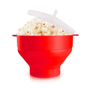 Popcornskål för micro i silikon - röd